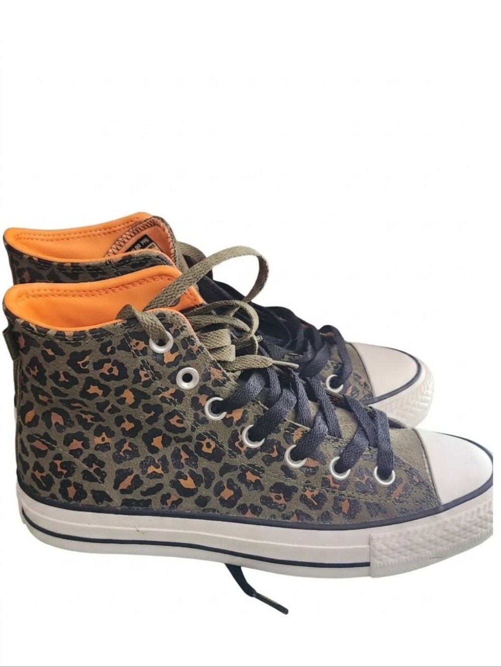 Converse All Stars Pro Chuck Taylors High Top Sneaker in Leopard Olive Print